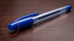 O verdadeiro motivo para a tampa da esferográfica ter um furinho